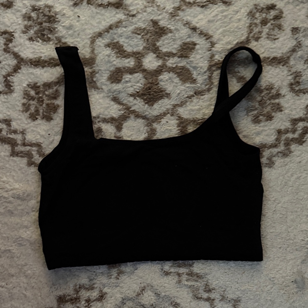 Anthropologie Black Cropped Tank Top